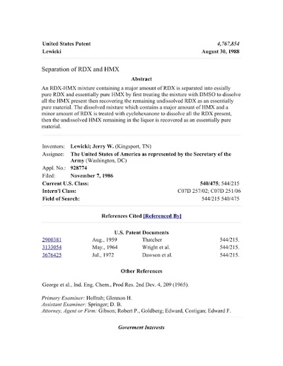 RDX and HMX, Separation of