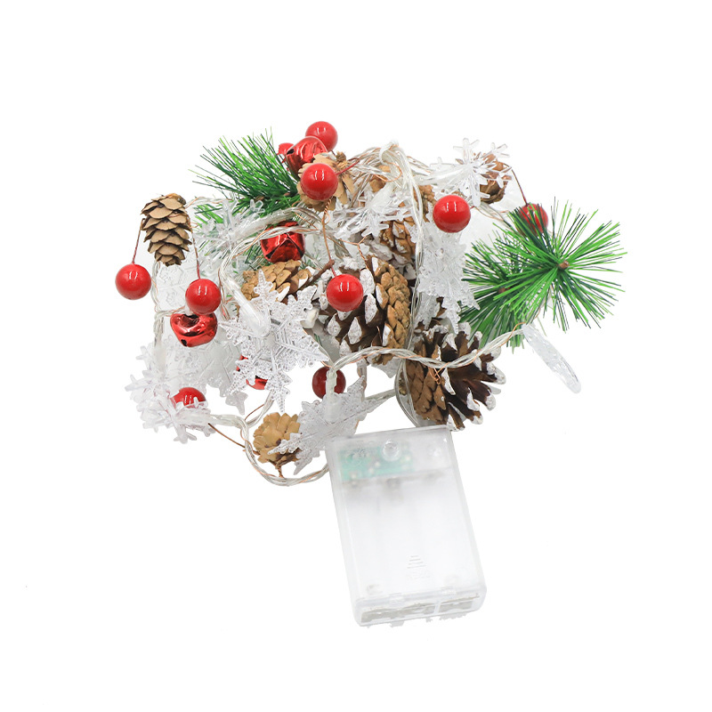 LED-Weihnachts-Lichterkette mit Naturmotiven