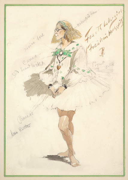 Costume Design for Fourth Ballet Girl Fraülein Hochspitz Short White Dress 1901