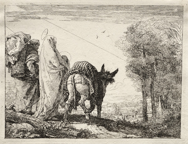 The Holy Family Approaching a Village 17501753