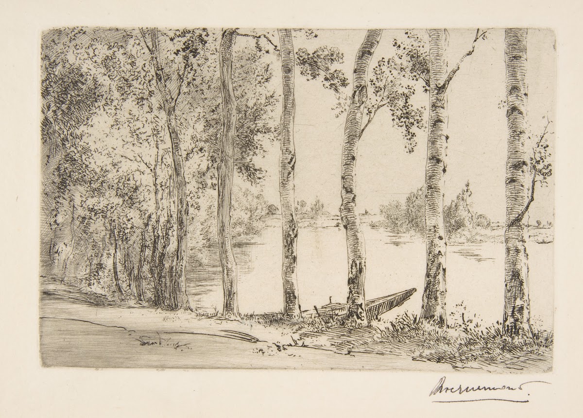 Trembles au bord de la Seine ca 1884