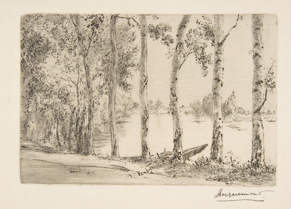 Trembles au bord de la Seine ca 1884