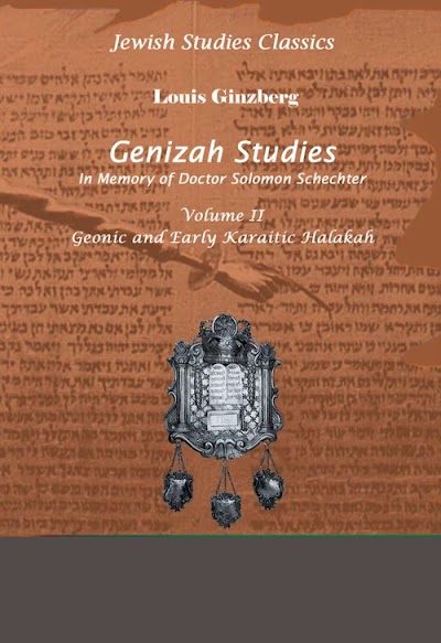 Genizah Studies in Memory of Doctor Solomon Schechter