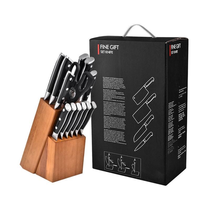Messerset aus Edelstahl, 14-teilig