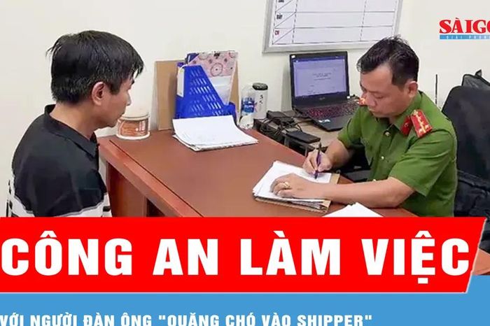 Công an làm việc với người đàn ông 'quăng chó vào shipper' - Báo Sài Gòn Giải Phóng
