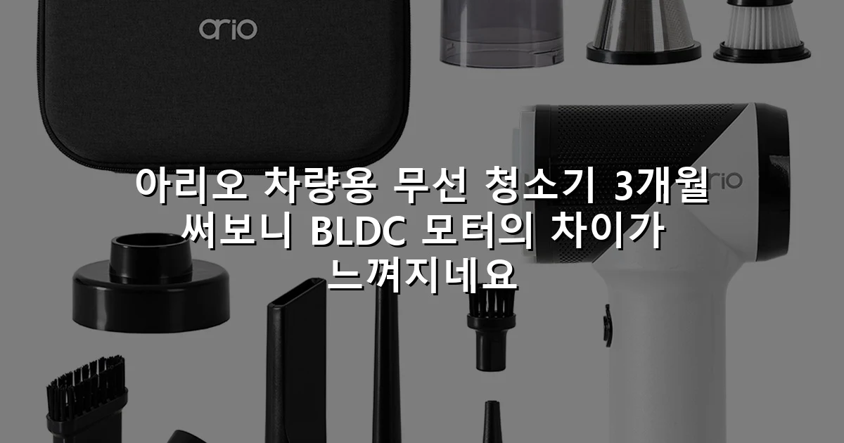 아리오 차량용 무선 청소기 3개월 써보니 BLDC 모터의 차이가 느껴지네요