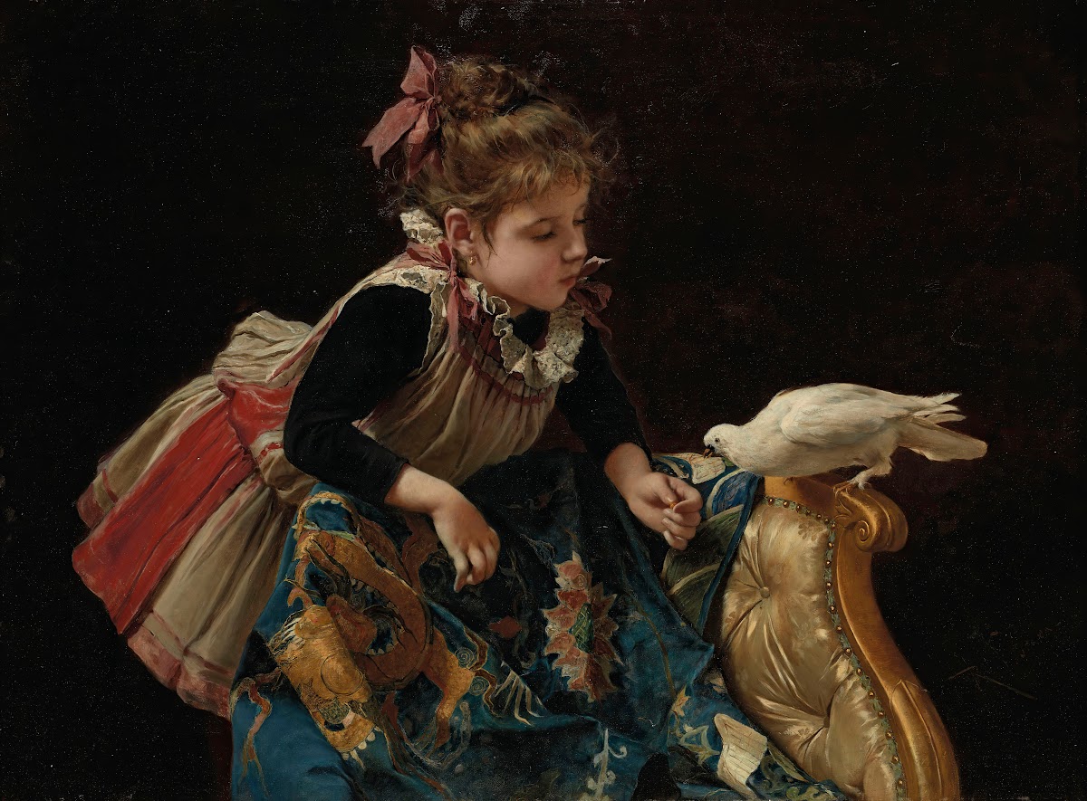 Girl with a dove