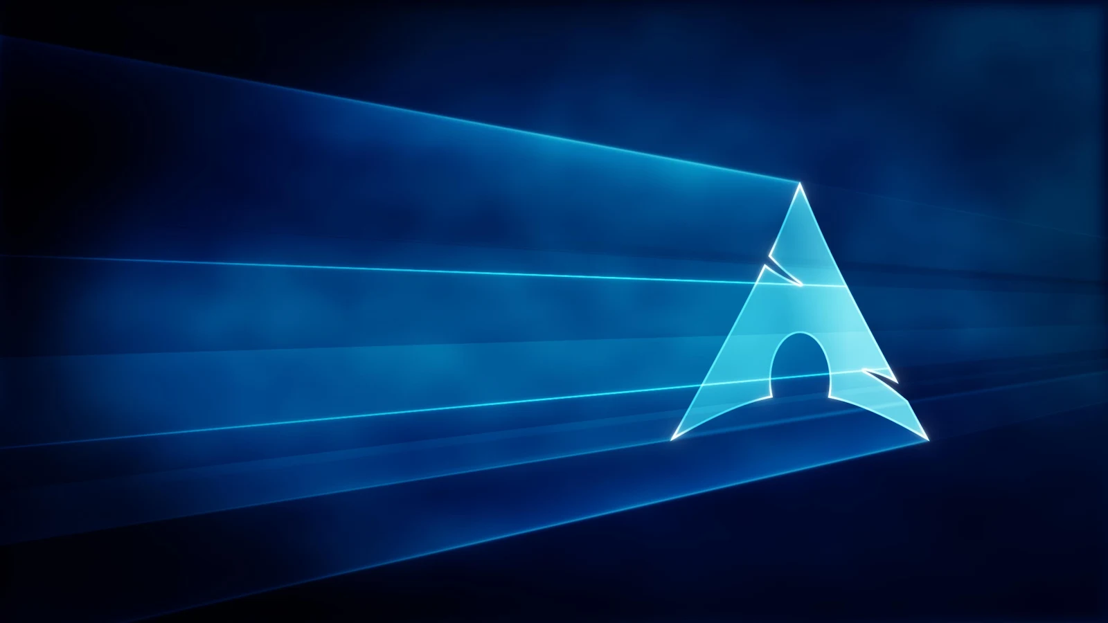 Arch Linux Glowing Blue Logo - Digital Abstract Art 4K Wallpaper (3840x2160)