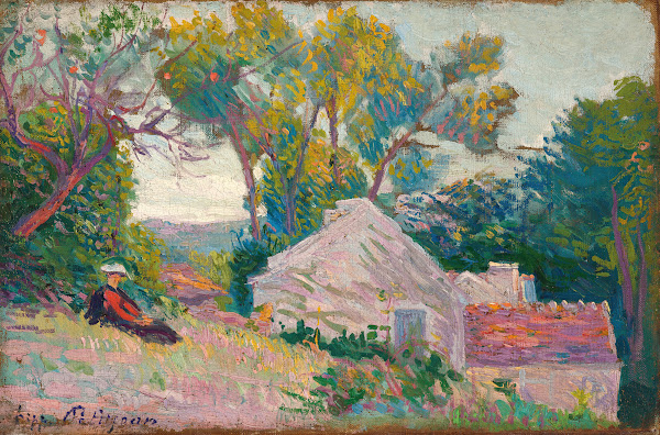 Femme dans un paysage