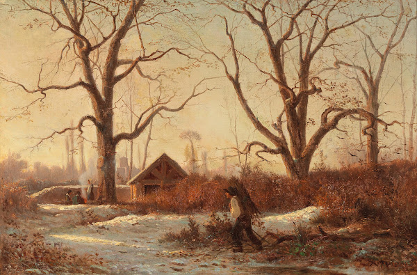 Winter Landscape With Brushwood Gatherer