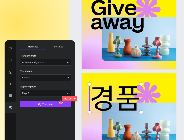 Canva Translate