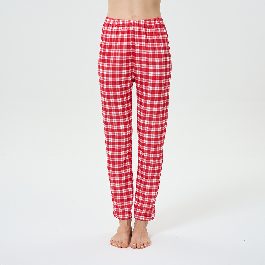 Damen-Pyjama-Set, Rundhalsausschnitt, weihnachtliches Design