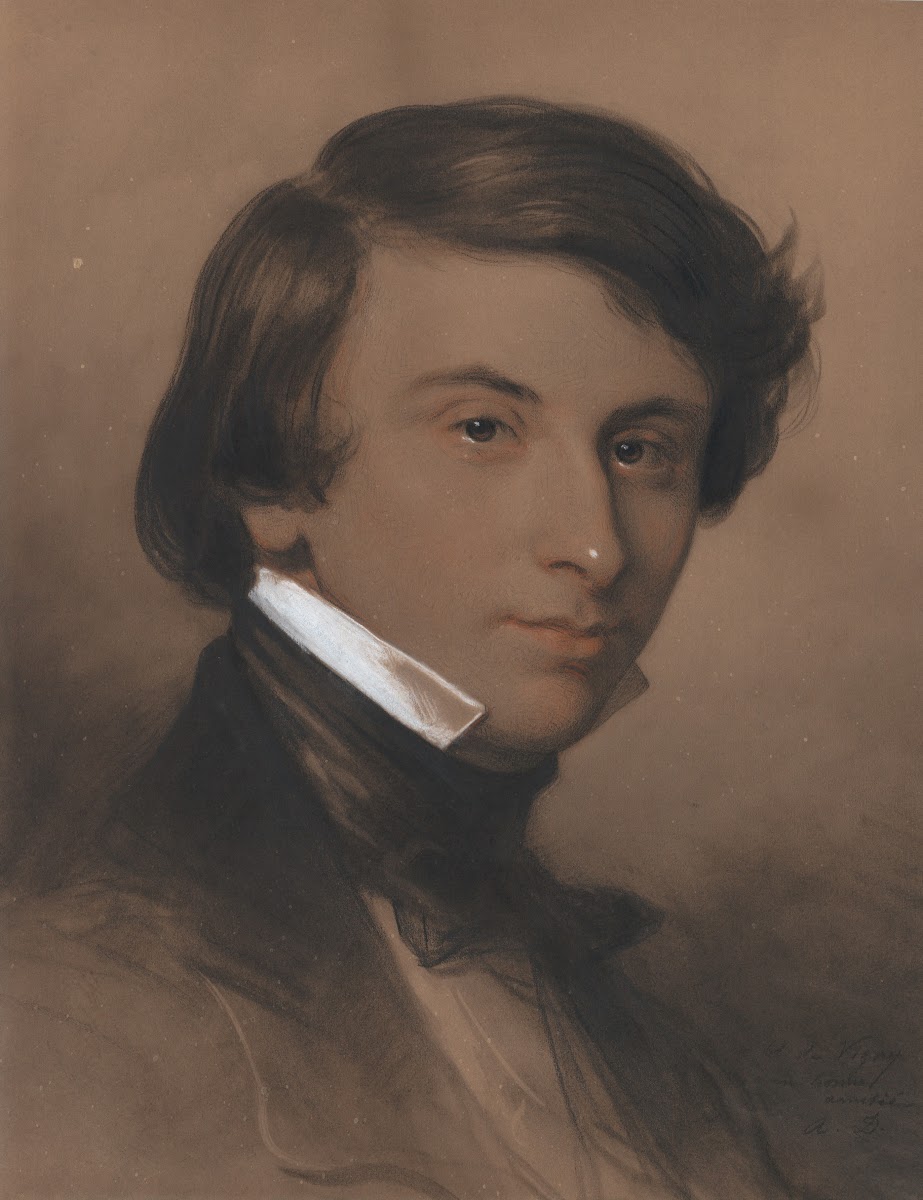Portrait Of Alfred Victor Comte De Vigny 17971863 Ca 1825