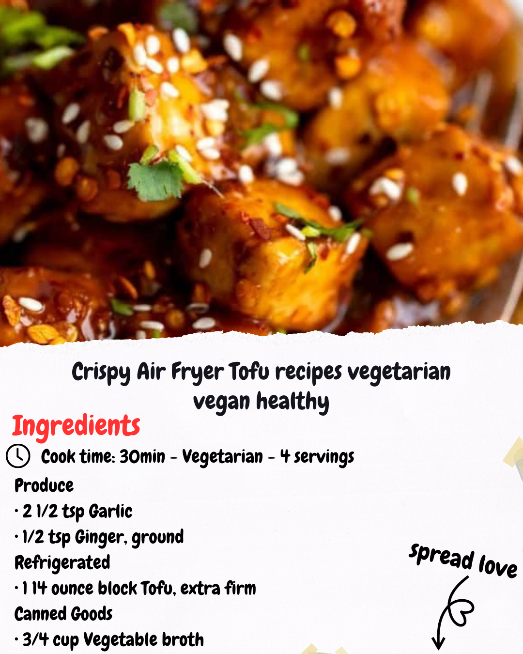 Crispy Air Fryer Tofu recipes vegetarian vegan healthy