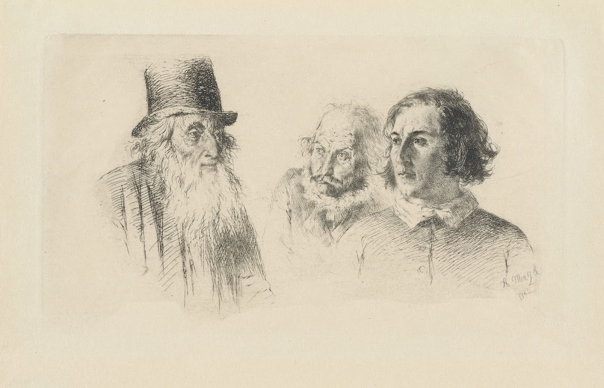 Köpfe Radir Versuche Pl II 1843