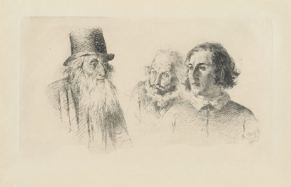 Köpfe Radir Versuche Pl II 1843