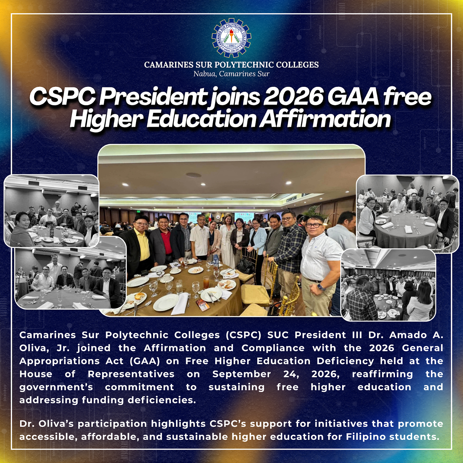 𝗖𝗦𝗣𝗖 𝗣𝗿𝗲𝘀𝗶𝗱𝗲𝗻𝘁 𝗝𝗼𝗶𝗻𝘀 𝟮𝟬𝟮𝟲 𝗚𝗔𝗔 𝗙𝗿𝗲𝗲 𝗛𝗶𝗴𝗵𝗲𝗿 𝗘𝗱𝘂𝗰𝗮𝘁𝗶𝗼𝗻 𝗔𝗳𝗳𝗶𝗿𝗺𝗮𝘁𝗶𝗼𝗻