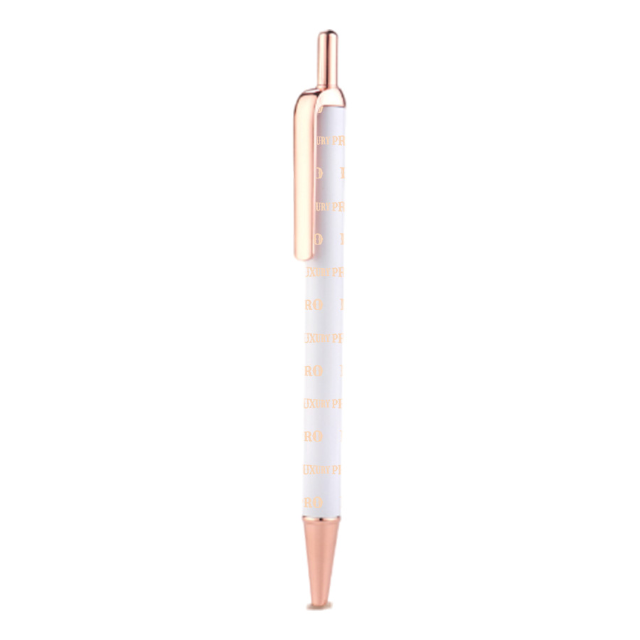 Rose Gold Sublimation Pen with Floating Charm
