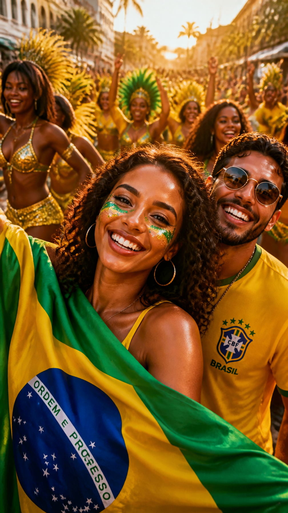 Retrato de estilo callejero vibrante de Brasil