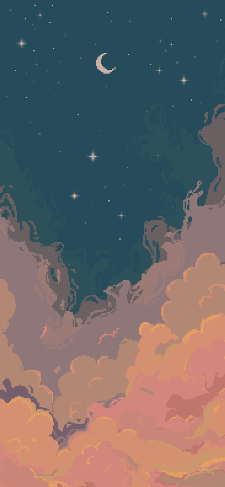 Sky, Pixel Art, Digital Art, iPhone Wallpaper Background