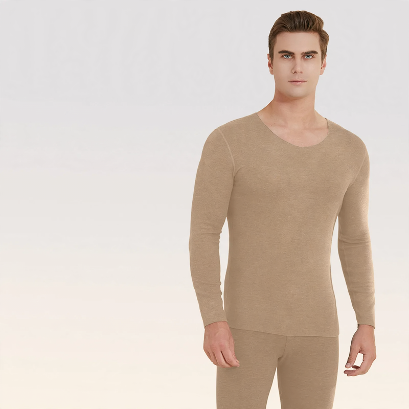 Warming thermal underwear set made of cashmere and silk