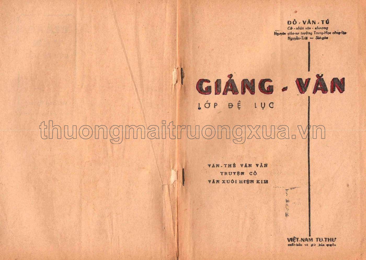 Giảng văn lớp đệ lục (1970) - Trang 1