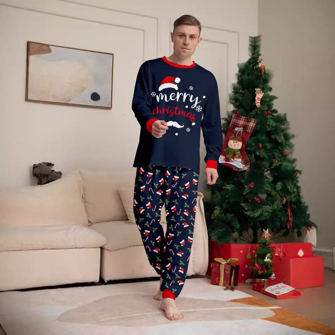 Christmas Family Pajamas, Set with Christmas Motifs