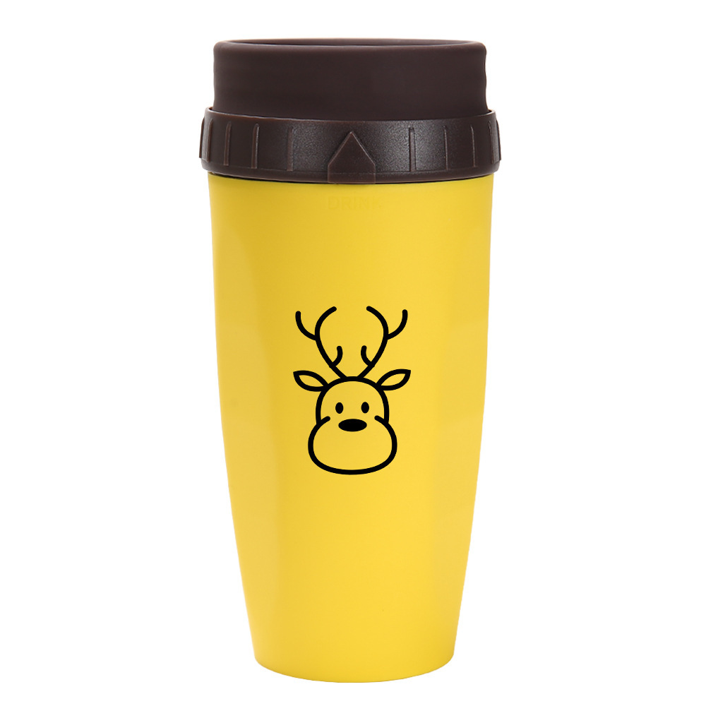 Portable drinking cup with straw, 300 ml