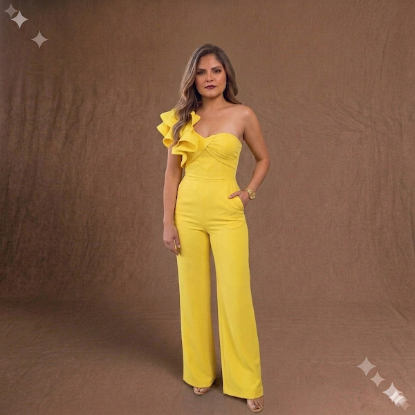 Jumpsuit de Gala o Coctel Amarillo
