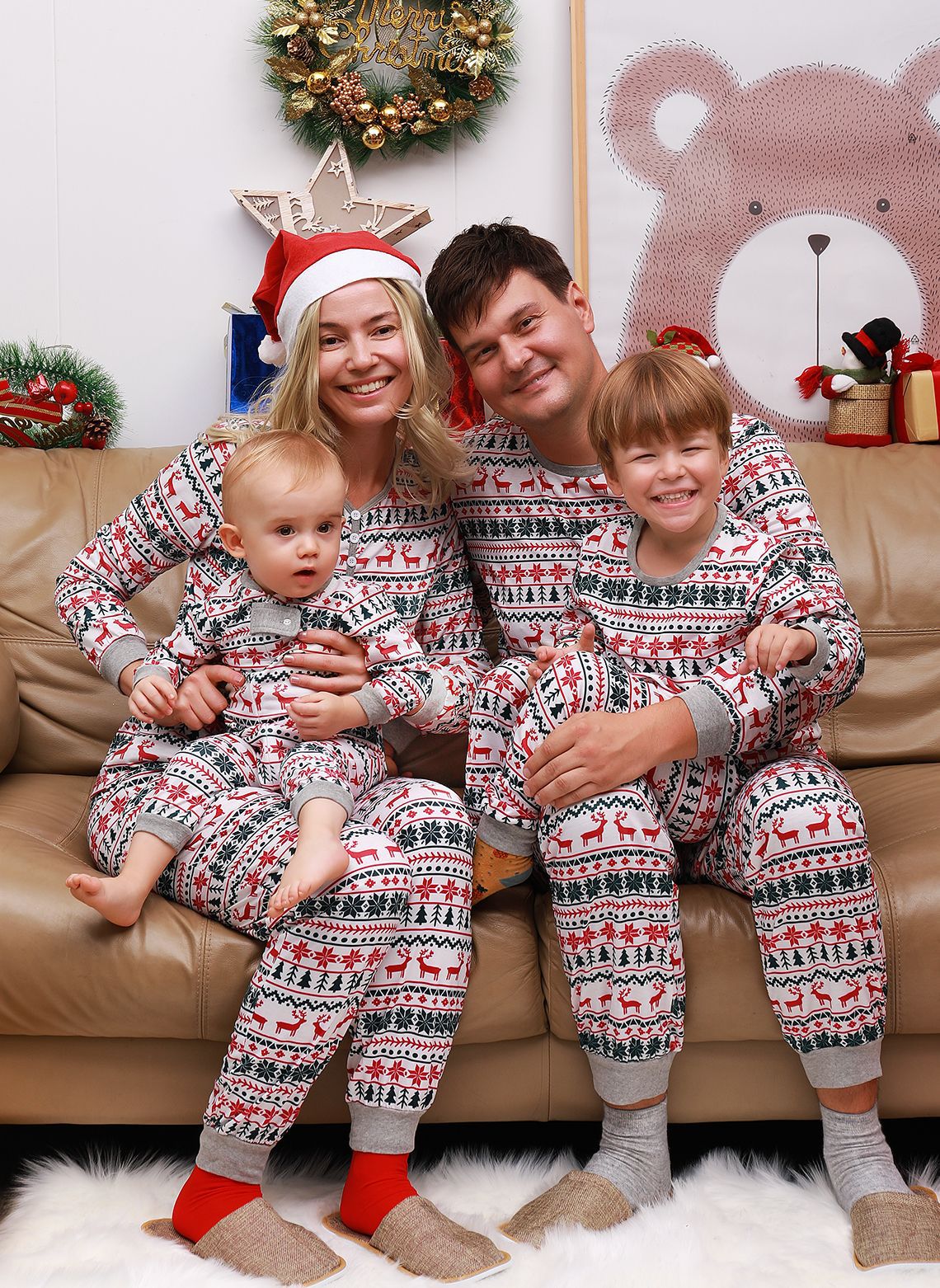 Christmas Family Pajamas, Festive Design