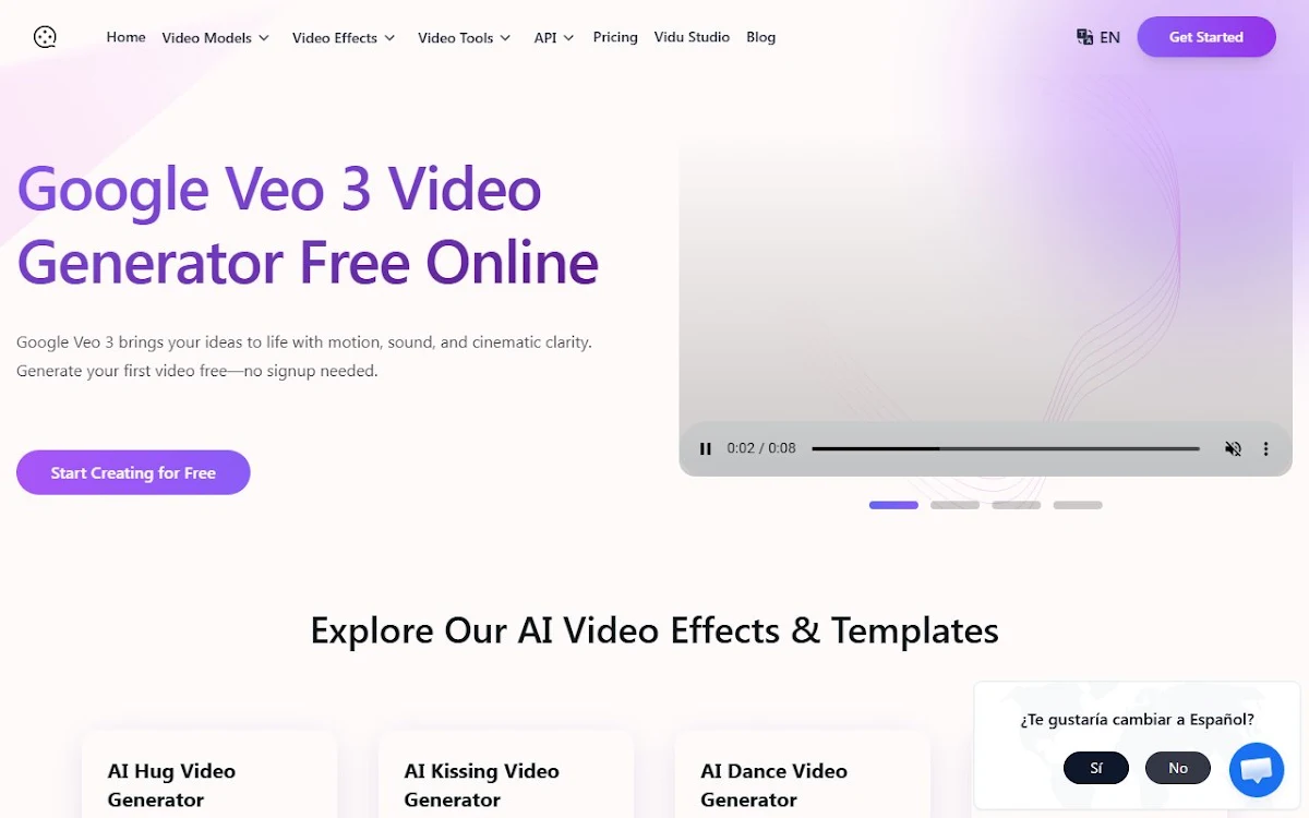 Captura de VideoMaker.me:AI Video Maker Free Online