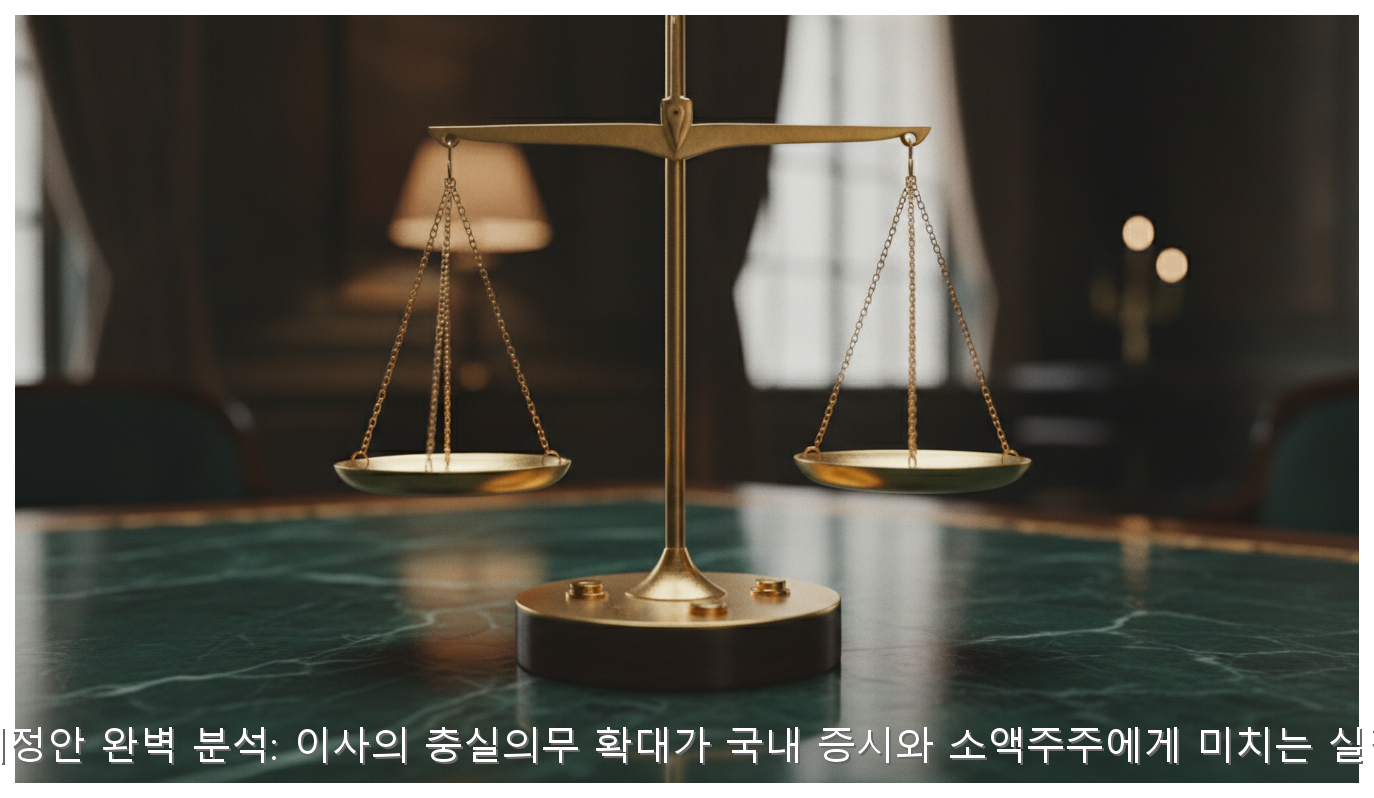 K-상법 개정안 완벽 분석: 이사의 충실의무 확대가 국내 증시와 소액주주에게 미치는 실질적 영향 핵심 안내 및 분석 인포그래픽 (2)