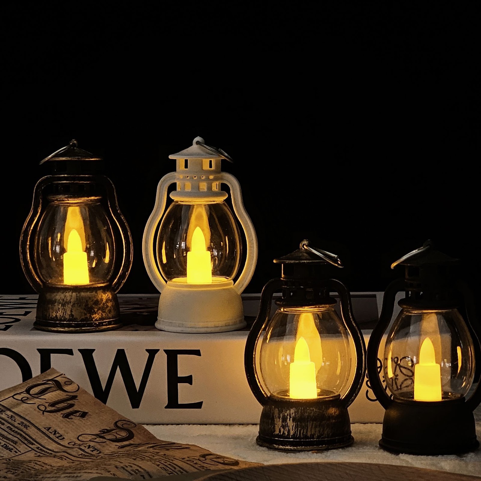Mini-LED-Laterne im Retro-Stil