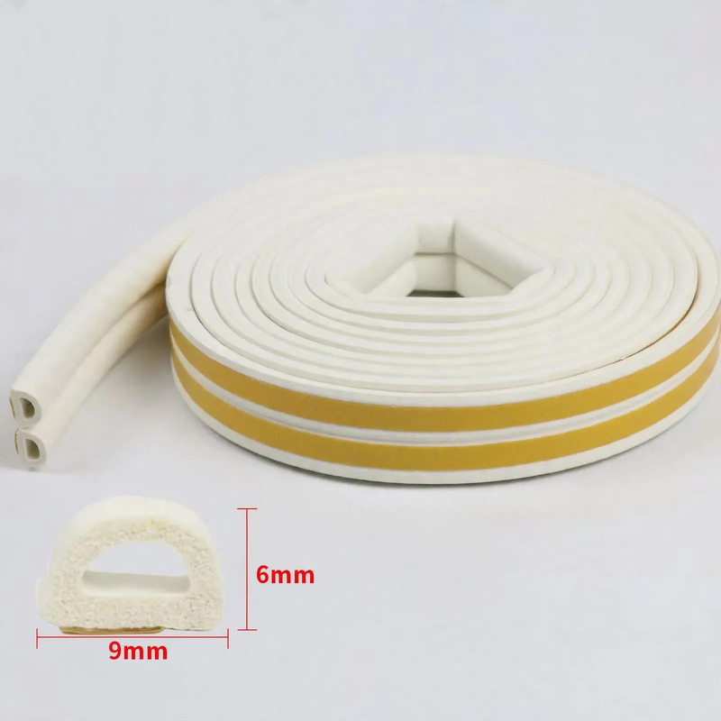 Rubber sealing tape for doors and windows, foam