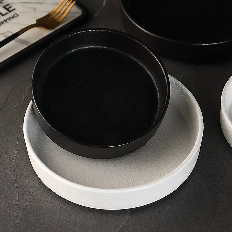 Stainless steel plate, round, 17–23 cm