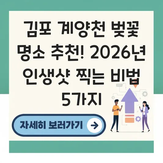 김포 계양천 벚꽃 명소 추천