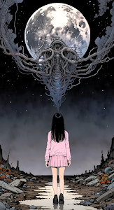 Post Apocalyptic Girl Staring at Cosmic Tentacle Entity