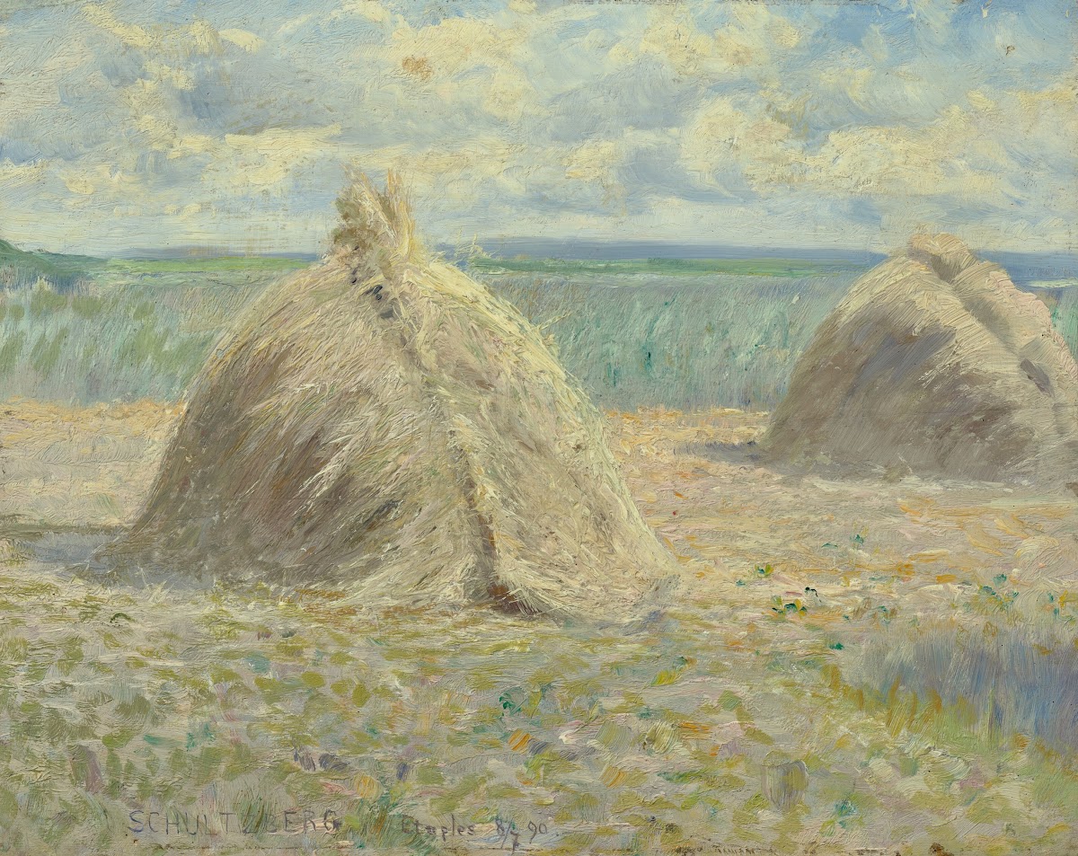 French summer landscape with haystacks 1890