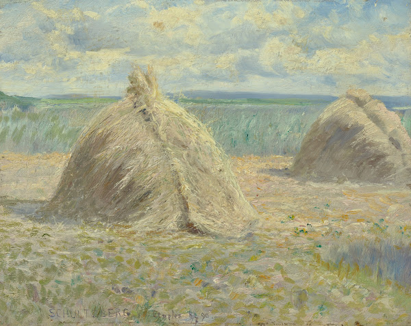 French summer landscape with haystacks 1890