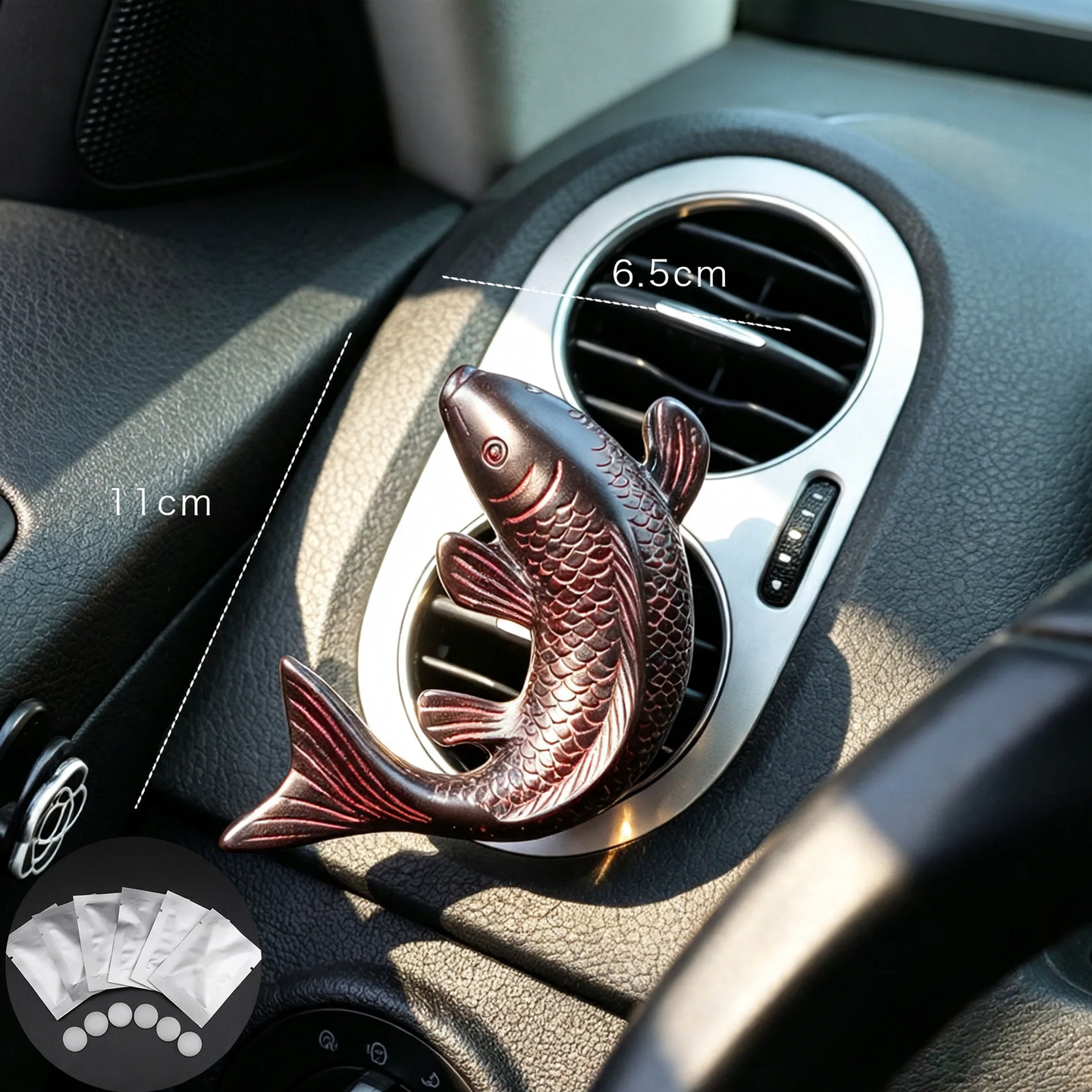 Koi-Dufthänger für Autolüftung, chinesisches Design