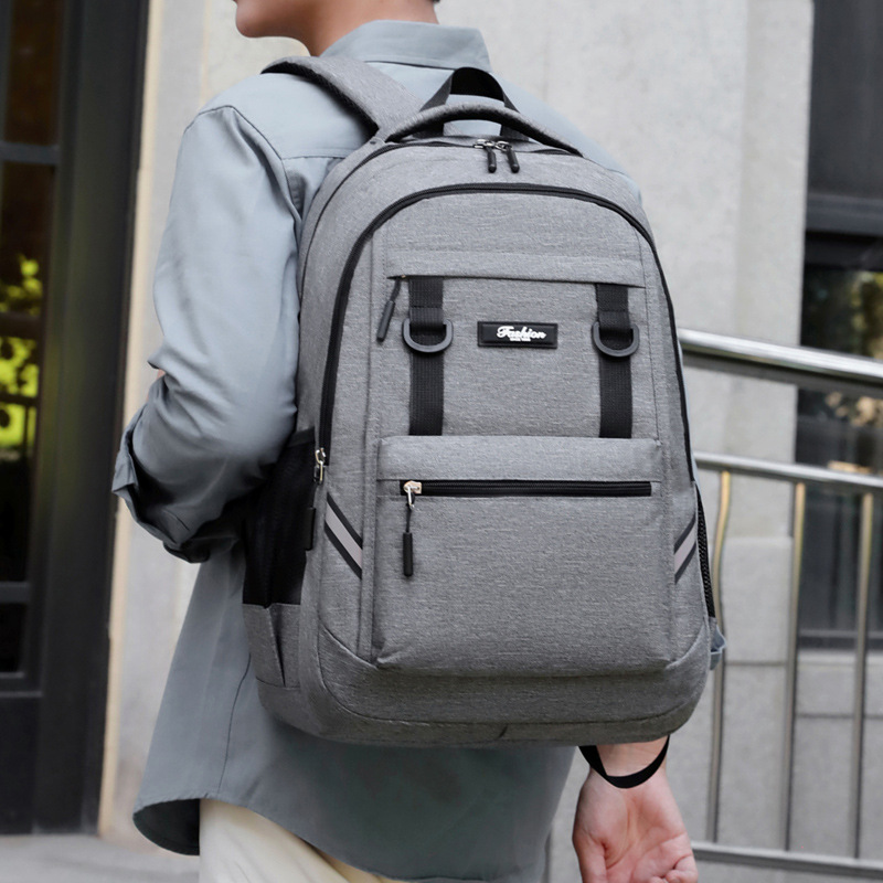 Large Oxford fabric backpack, 20–35 L