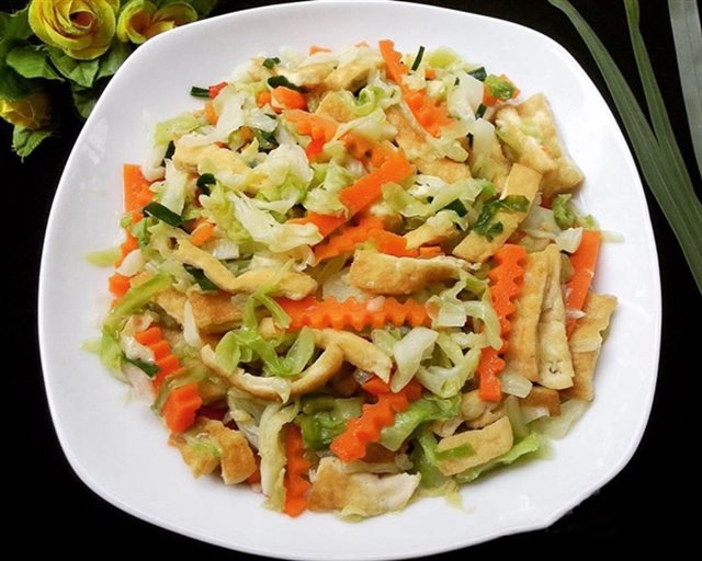 Đậu Hũ Xào Rau Củ