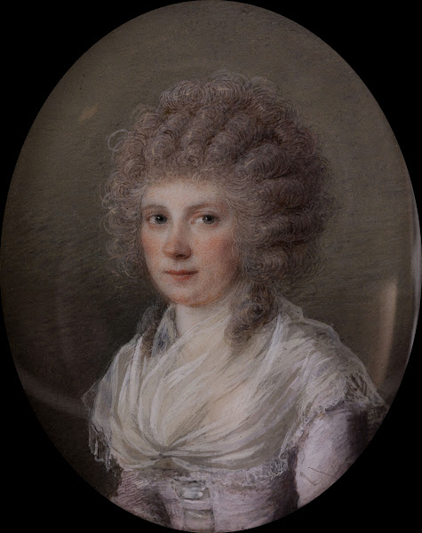 Portrait Dune Jeune Femme En Perruque BoucléE 1789