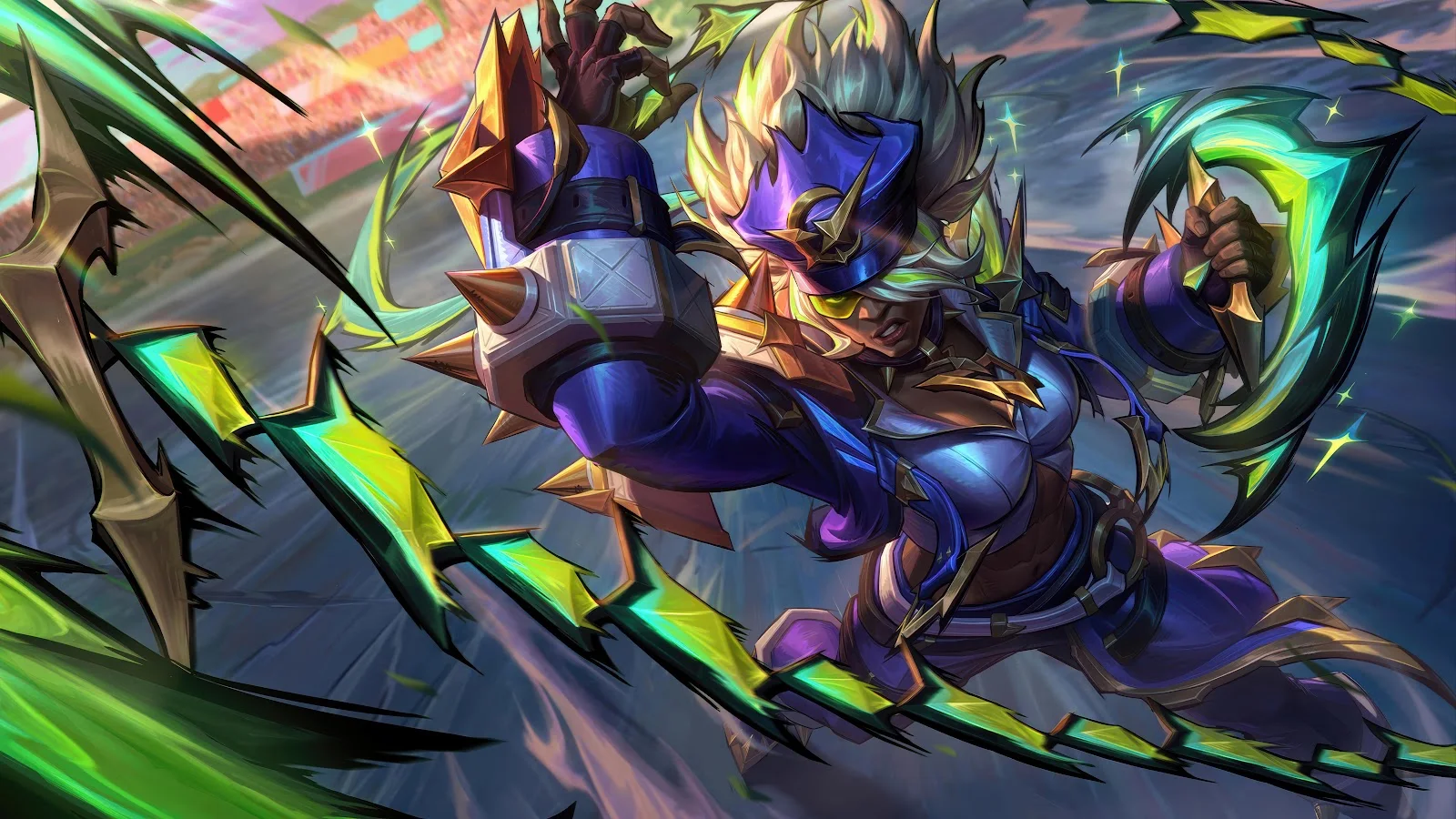 Soul Fighter Qiyana Splash Art - Digital Fantasy Art 8K Wallpaper (7680x4320)