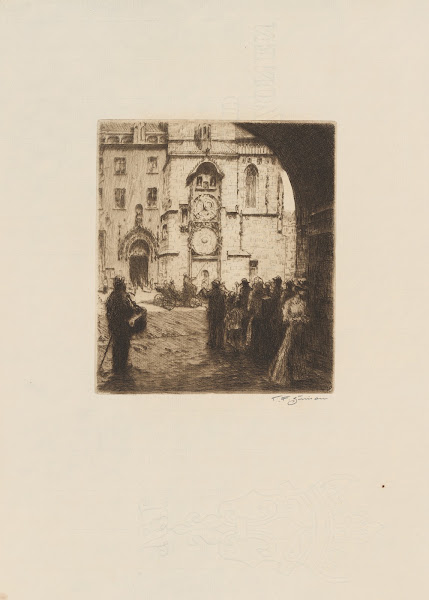 In front of the Old Town Horologe 1911