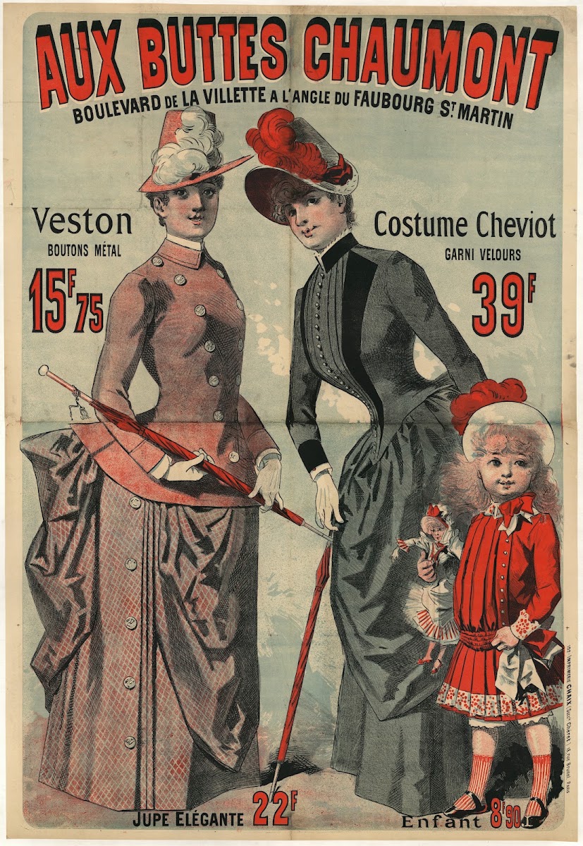 Aux Buttes Chaumont Veston boutons métal 15f75  Costume cheviot garni velours 18