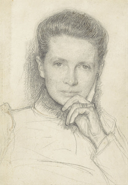 Studie voor het portret van mevrouw KC Boxman Winkler 1874   1925