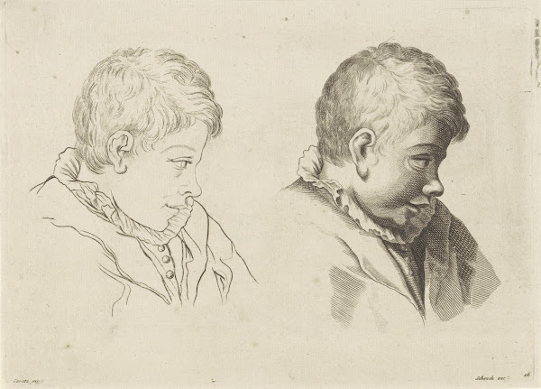 Study of the side of the head of a boy with a collar 1675   1711