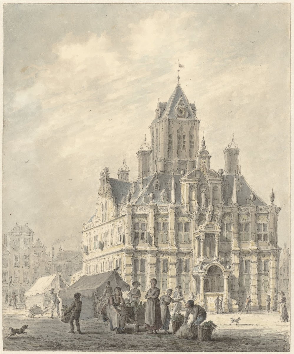 Het stadhuis van Delft 1780   1836