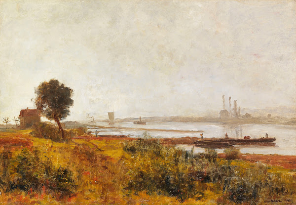 Flusslandschaft in Mecklenburg Ca 1885